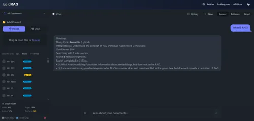 lucidRAG Interface